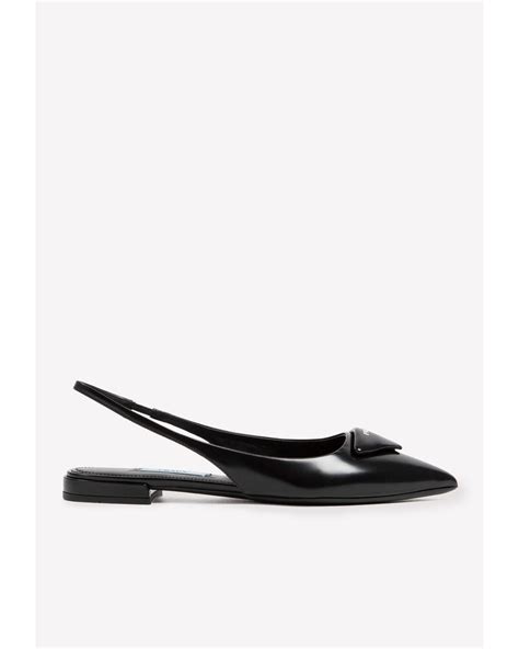 prada logo slingback ballerina flats|ladies prada shoes.